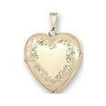 thumbnail image 1 of Solid 14K Yellow Gold Heart Four Photo Locket - 1 Inch X 1 Inch Solid 14K Yellow Gold, 1 of 1