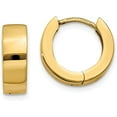 thumbnail image 1 of Solid 14K Yellow Gold Hinged Hoop Earrings - 9mm, 1 of 6