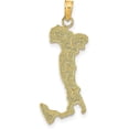 thumbnail image 1 of Solid 14K Yellow Gold Map with ITALY Charm - 27mm, 1 of 5