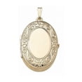 thumbnail image 1 of Solid 14K Yellow Gold Oval Four Photo Locket - 1 Inch X 1-1/4 Inch Solid 14K Yellow Gold, 1 of 1