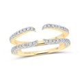 thumbnail image 1 of Solid 14K Yellow Gold Real Natural Diamond Wrap Anniversary Ring for Women Guard Enhancer 1/2 Carat - Size - 7 ( .50 Cttw ), 1 of 2
