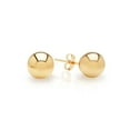 Solid 14Kt Gold Ball Stud Earrings