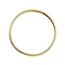 Solid 14Kt Gold Nose Hoop, 24G (0.48mm) Cartilage Earring, Nose & Ear Piercing Hoop, 10MM 14kt Yellow Gold Helix Hoop, Tragus ring, Rook Ring, Daith Hoop Ring - 10MMYG