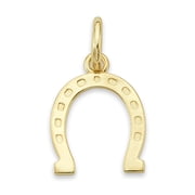 Solid 14k Gold Horseshoe Charm - Animal Themed Good Luck Jewelry Gifts