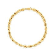 OLIVE & CHAIN Solid 14k Gold Rope Chain Bracelet