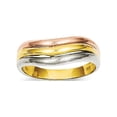 thumbnail image 1 of Solid 14k Gold Tri-Color Fancy Ring (6mm) - Size 4, 1 of 2
