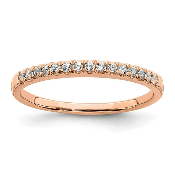 Solid 14k Rose Gold Diamond Wedding Band Ring Size 9 (.135 cttw.)