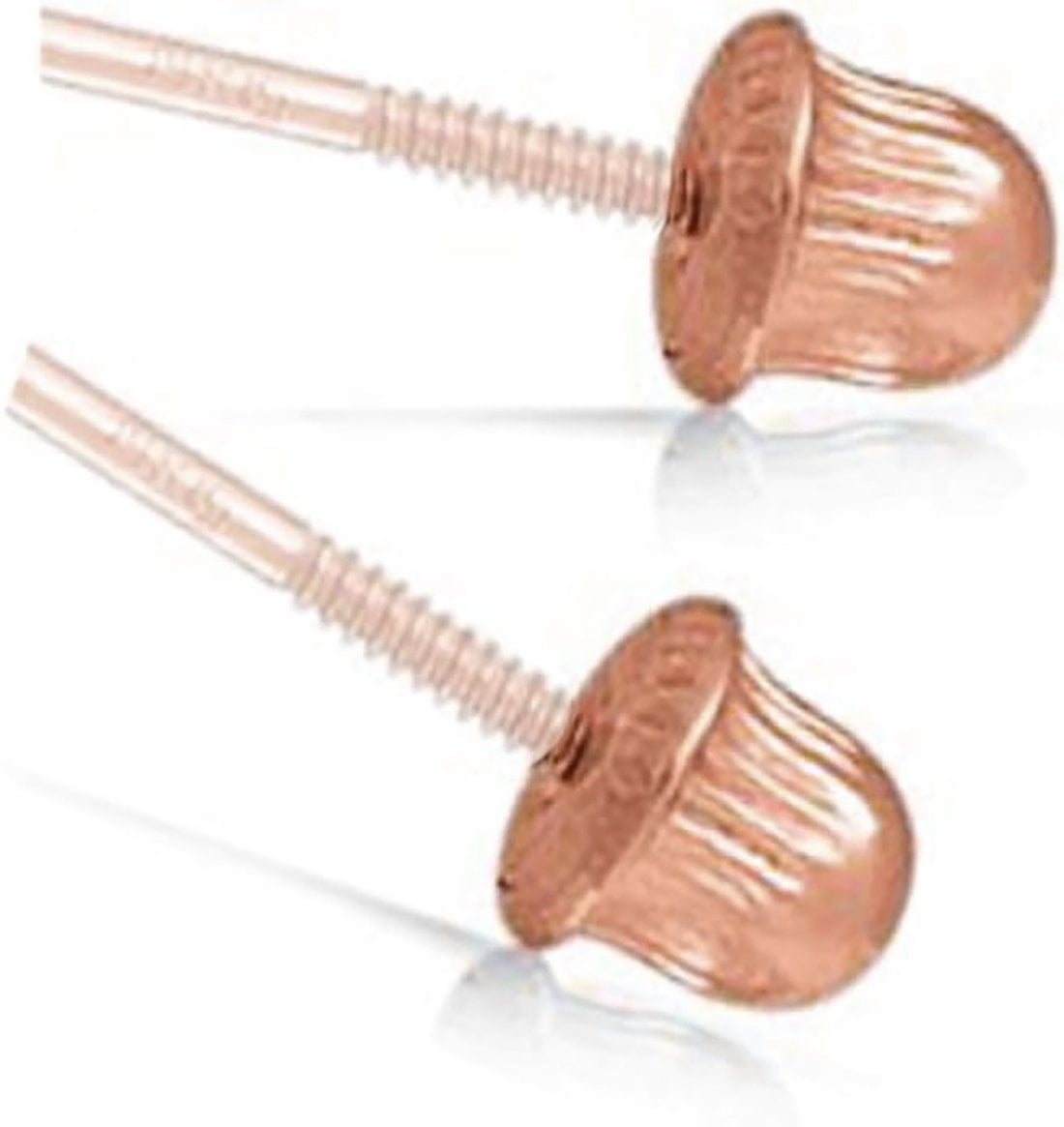 Solid 14k Rose Gold Screwback Replacement Clutch Unique Fit for Art