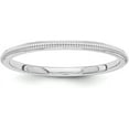 thumbnail image 1 of Solid 14k White Gold 1.7mm Milgrain Stackable Band Size 4.5 - Ring Size 4.5, 1 of 5