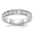 thumbnail image 1 of Solid 14k White Gold 10 Stone Ladies Wedding Ring Band with CZ Cubic Zirconia Size 7, 1 of 2