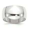 thumbnail image 1 of Solid 14k White Gold 10mm Men's Plain Classic Dome Wedding Band Ring Size 5, 1 of 4