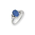 thumbnail image 1 of Solid 14k White Gold 10x8mm Oval Tanzanite Blue December Gemstone VS Diamond Engagement Ring Size 5.5 (.06 cttw.), 1 of 2