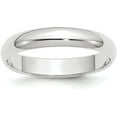 thumbnail image 1 of Solid 14k White Gold 4.2mm Half-Round Wedding Band Size 7 - Ring Size 7.0, 1 of 6