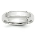 thumbnail image 1 of Solid 14k White Gold 5mm Bevel Edge Comfort Fit Wedding Band Ring Size 9.5, 1 of 5