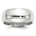 thumbnail image 1 of Solid 14k White Gold 8mm Men's Comfort Fit Plain Classic Wedding Band Ring Size 11.5, 1 of 4
