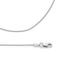 thumbnail image 1 of Solid 14k White Gold Chain Snake Necklace Round Diamond Cut Style Polished Genuine 0.7 mm 20 inch, 1 of 1