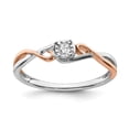 thumbnail image 1 of Solid 14k White Gold Diamond Promise Engagement Ring Size 6.5 (.05 cttw.), 1 of 6