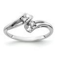 thumbnail image 1 of Solid 14k White Gold Diamond Ring Band Size 5 (.04 cttw.), 1 of 4