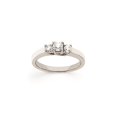 thumbnail image 1 of Solid 14k White Gold Diamond Three Stone Engagement Ring Size 8 (.53 cttw.), 1 of 3
