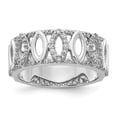 thumbnail image 1 of Solid 14k White Gold Diamond Unique Ring Band Size 9 (.252 cttw.), 1 of 6