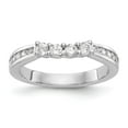 thumbnail image 1 of Solid 14k White Gold Diamond Wedding Band Ring Size 5.5 (.57 cttw.), 1 of 8