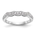 thumbnail image 1 of Solid 14k White Gold Diamond Wedding Band Ring Size 6 (.24 cttw.), 1 of 8