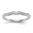 thumbnail image 1 of Solid 14k White Gold Diamond Wedding Band Ring Size 9 (.095 cttw.), 1 of 8