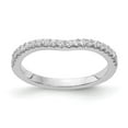 thumbnail image 1 of Solid 14k White Gold Diamond Wedding Band Ring Size 9 (.21 cttw.), 1 of 8