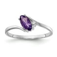 thumbnail image 1 of Solid 14k White Gold Diamond and Gemstone Ring Band with CZ Cubic Zirconia Size 8.5 (Width = 1mm ), 1 of 5