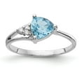 thumbnail image 1 of Solid 14k White Gold Diamond and Gemstone Ring Band with CZ Cubic Zirconia Size 9 (Width = 1mm ), 1 of 5