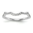 thumbnail image 1 of Solid 14k White Gold Engagement Lab Grown Diamond Wedding Band Ring Size 7.5 (.36 cttw.), 1 of 6