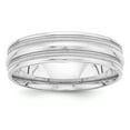 thumbnail image 1 of Solid 14k White Gold Heavy Comfort Fit Unique Wedding Band Ring Size 13, 1 of 3