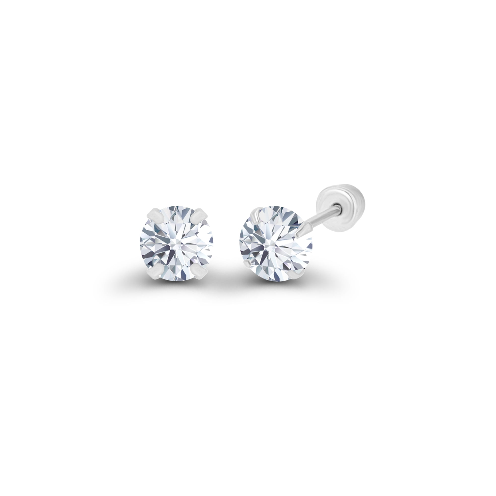 2 carat cubic zirconia stud earrings deals