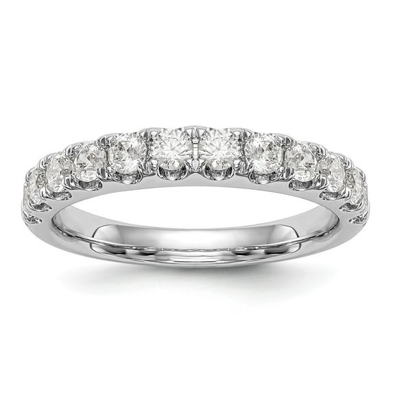 Solid 14k White Gold Lab Grown Diamond Wedding Band Ring Size 7 (.84 cttw.)
