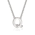 thumbnail image 1 of Solid 14k White Gold Letter Name Personalized Monogram Initial Necklace (16 Inch) (6mm) (spring-ring) White Gold Initial, 1 of 2