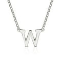 thumbnail image 1 of Solid 14k White Gold Letter Name Personalized Monogram Initial Necklace (16 Inch) (6mm) (spring-ring) White Gold Initial, 1 of 2