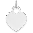 thumbnail image 1 of Solid 14k White Gold Medium Engravable Heart - 22mm, 1 of 5