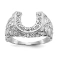 thumbnail image 1 of Solid 14k White Gold Men's Diamond Ring Band Size 10.5 (.044 cttw.), 1 of 2