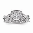 thumbnail image 1 of Solid 14k White Gold Multi-Stone Diamond Engagement Ring (2/5ct.) - Size 4.5, 1 of 4