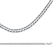 thumbnail image 1 of Solid 14k White Gold Necklace Cuban Chain Concave Curb Link Polished Heavy Style 4.8 mm 24 inch, 1 of 1