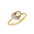 thumbnail image 1 of Solid 14k White Gold Pearl & Cubic Zirconia CZ Fashion Anniversary Ring Size 8.5, 1 of 2