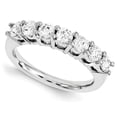 thumbnail image 1 of Solid 14k White Gold Ring Band with CZ Cubic Zirconia Size 5, 1 of 8