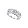 thumbnail image 1 of Solid 14k White Gold Round Diamond Diagonal Square Band Engagement Wedding Anniversary Ring 1.00 Ct. - Size 6.5, 1 of 2