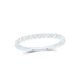 thumbnail image 1 of Solid 14k White Gold Round Diamond Slender Stackable Wedding Ring Band 1/6 Ct. - Size 6, 1 of 5