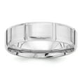 thumbnail image 1 of Solid 14k White Gold Standard Comfort Fit Fancy Wedding Band - Size 9, 1 of 2