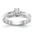 thumbnail image 1 of Solid 14k White Gold Trio Engagement Wedding Ring Size 8 (.05 cttw.), 1 of 8