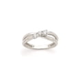 thumbnail image 1 of Solid 14k White Gold VS Diamond three stone Engagement Ring Size 7.5 (.309 cttw.), 1 of 3