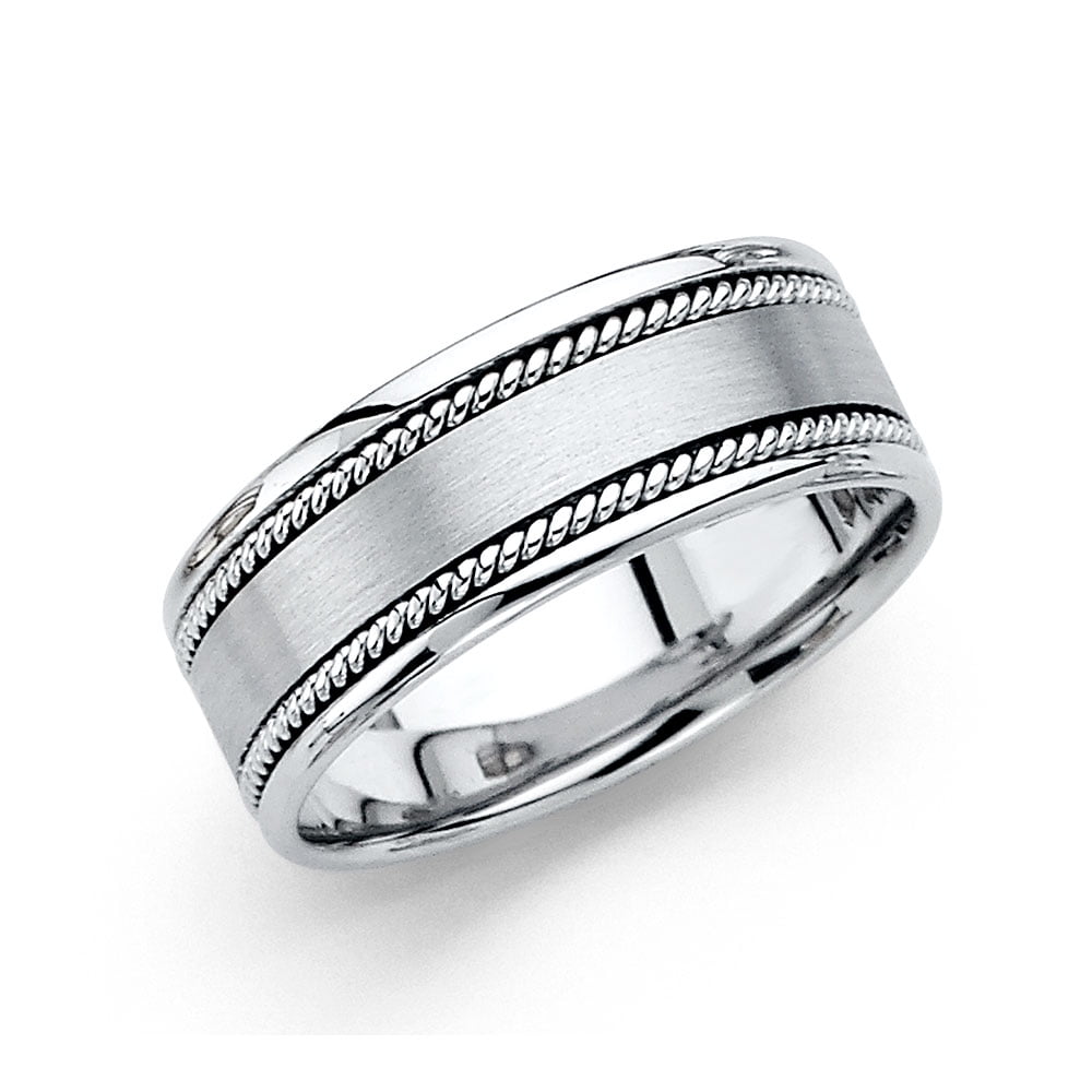 Silverly 925 Sterling Silver Hammered Rings - 8 mm Flat Wedding Band -  Classic Design - Stacking Rings for Women and Men - Minimalist Wedding Rings  and Hers : Amazon.co.uk: Fashion