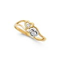 thumbnail image 1 of Solid 14k White Yellow and Rose Three Color Gold Semanario Cubic Zirconia CZ Ring Size 6, 1 of 2