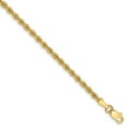 thumbnail image 1 of Solid 14k Yellow Gold 2.5mm Rope Chain Bracelet - with Secure Lobster Lock Clasp 8", 1 of 5